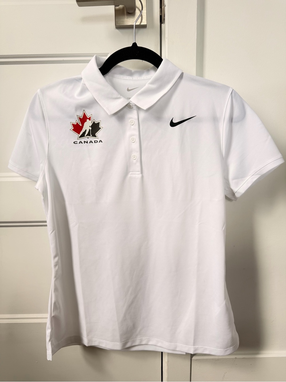 Nike White Dri-FIT Polo